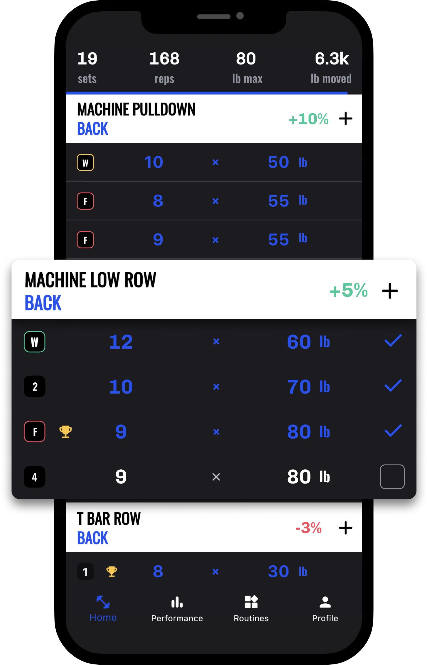 Legend - Log workout alt text
