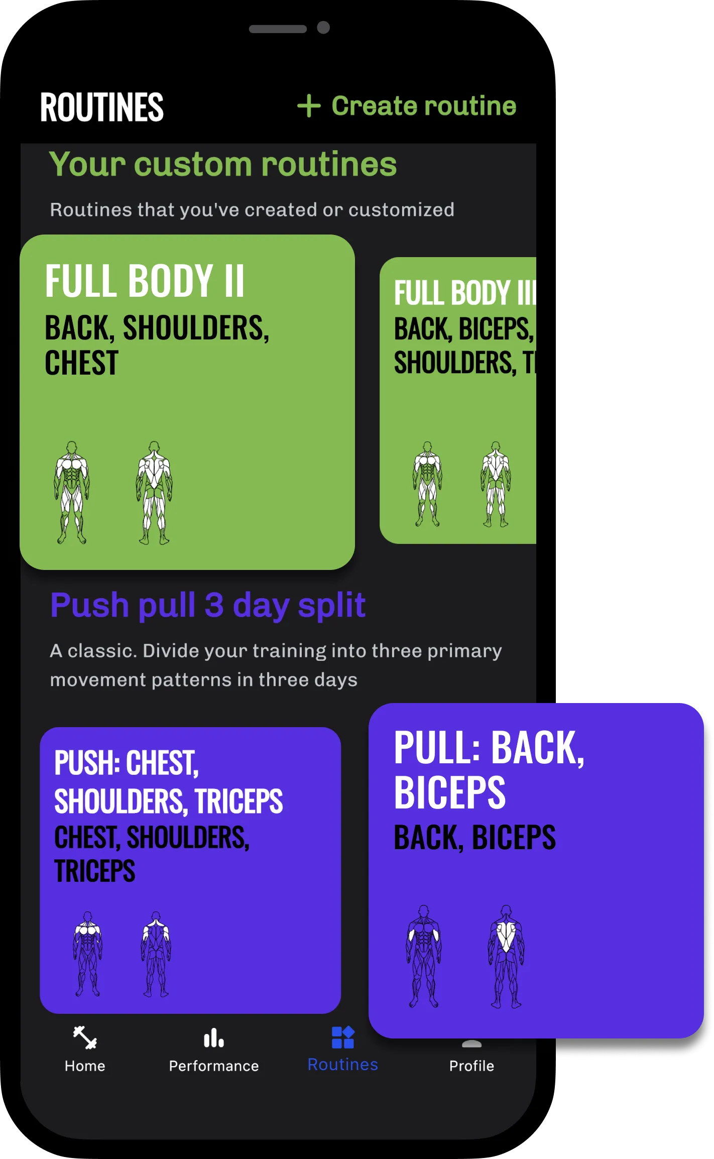 Legend - Routines alt text